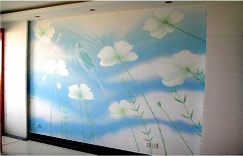 绥德画墙绘怎么画好白云的蓬松感？