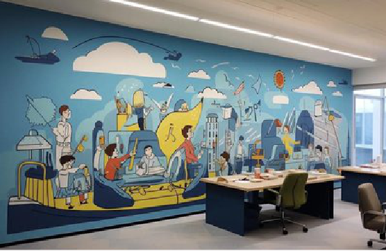 绥德办公室墙绘的特点。