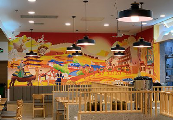 绥德商业空间彩绘介绍。