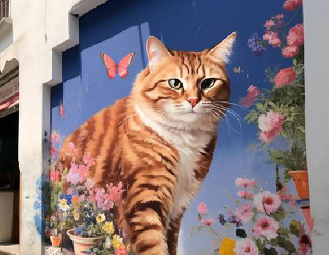 绥德自己绘制有个性的手绘墙