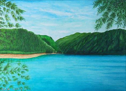 绥德在墙绘中，如何绘画绿水青山？